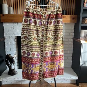 Alex Coleman Vintage 1970s Maxi Skirt - 18" D Waist